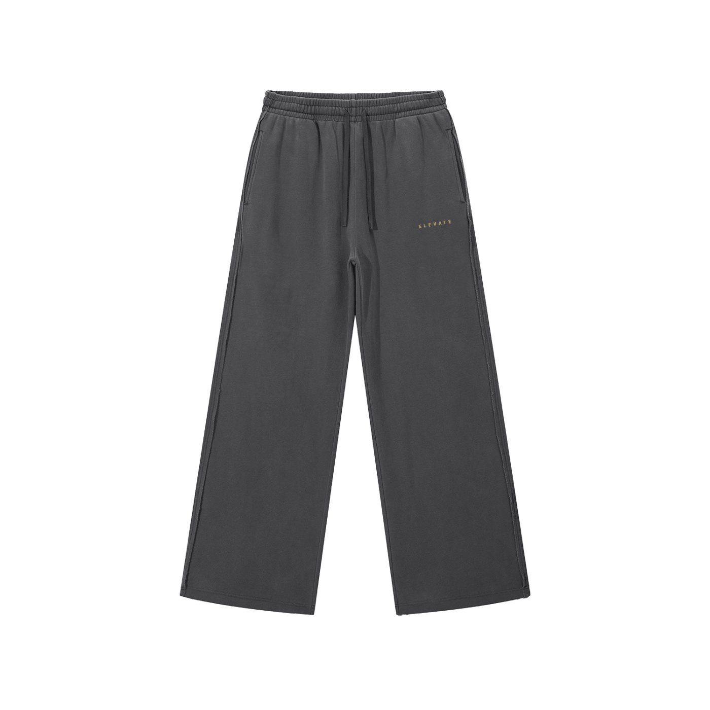 Elevate Sweats unisex cotton sweatpants in dark gray, perfect for casual and sporty looks.
