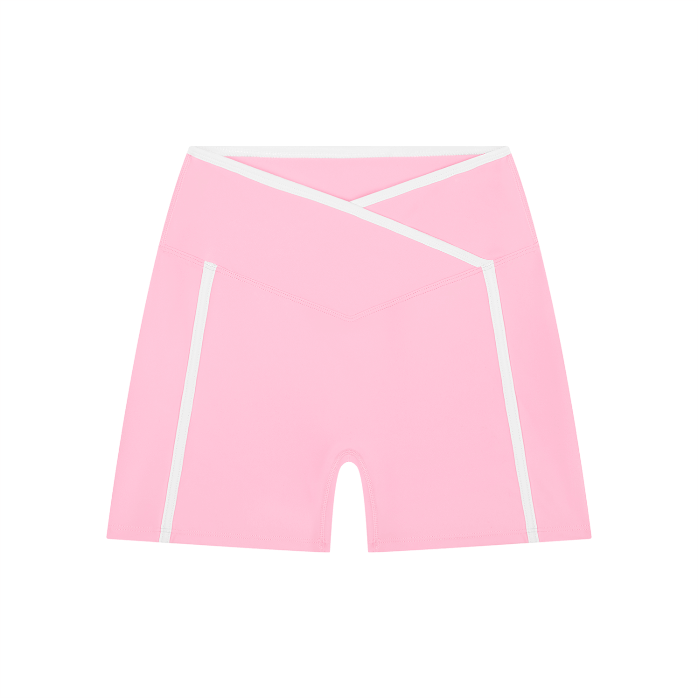 Pink Ribbon Color Block Shorts