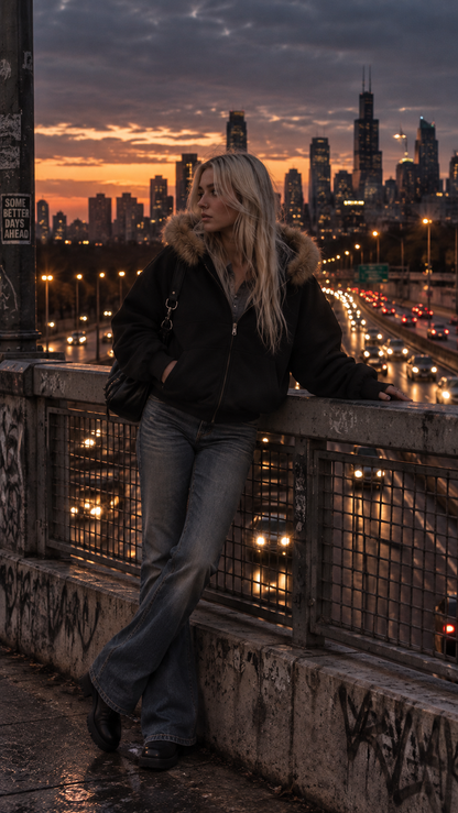 CRIMSON DIVINTY FUR HOODIE
