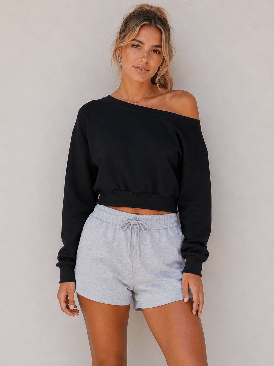 Off-Shoulder Sweatshirt - Elevate Reality Apparel