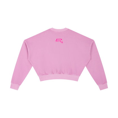 Pink Ribbon Cropped Sweatshirt