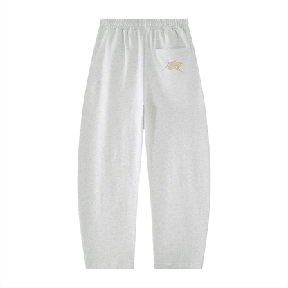 Elevate Single Stripe Sweatpants in light gray with elastic waistband and logo detail on the back pocket.