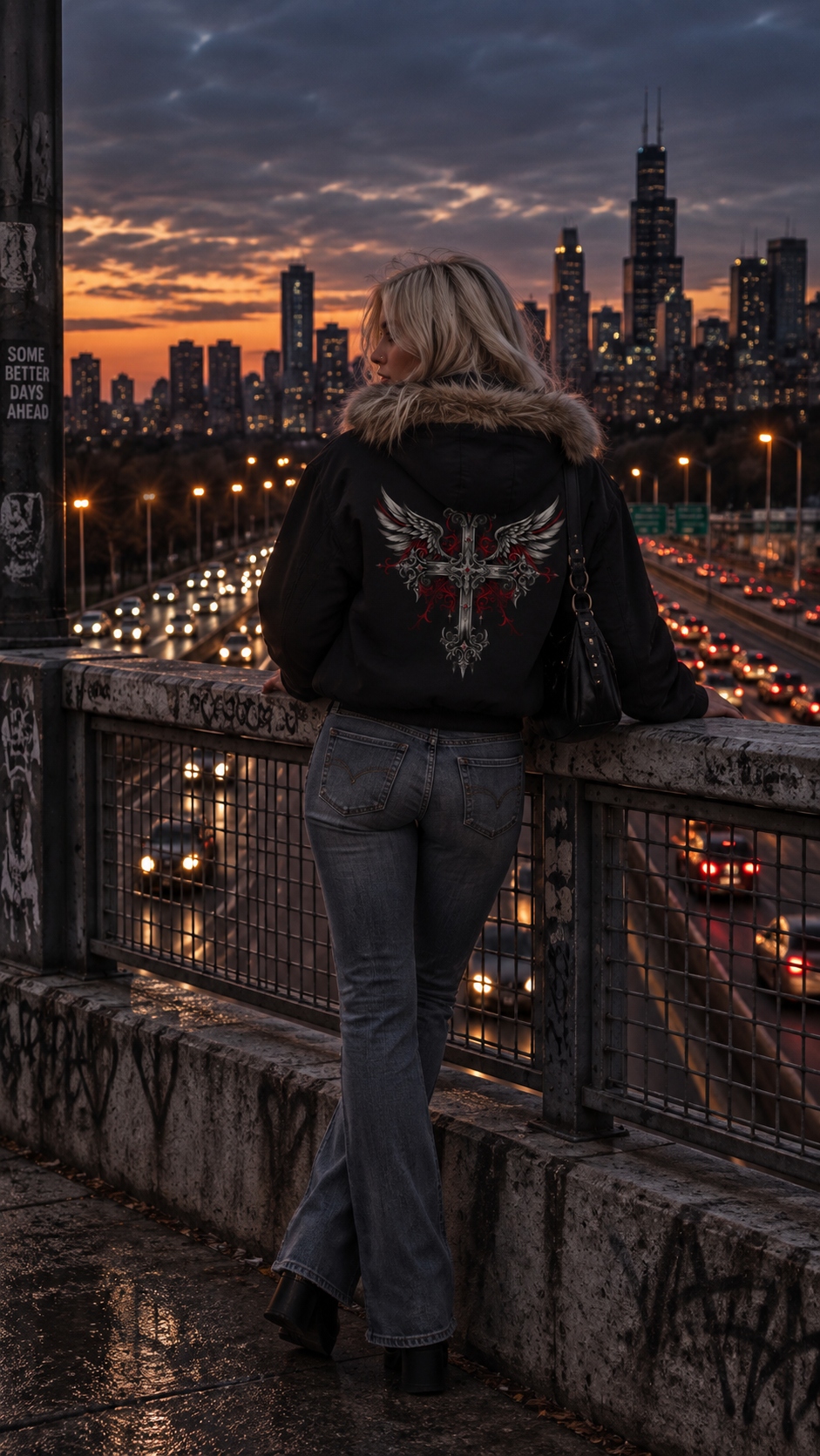 CRIMSON DIVINTY FUR HOODIE