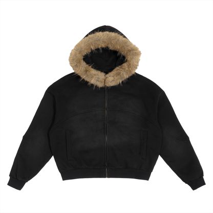 CRIMSON DIVINTY FUR HOODIE