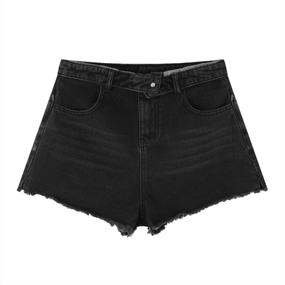 High Rise Denim Shorts
