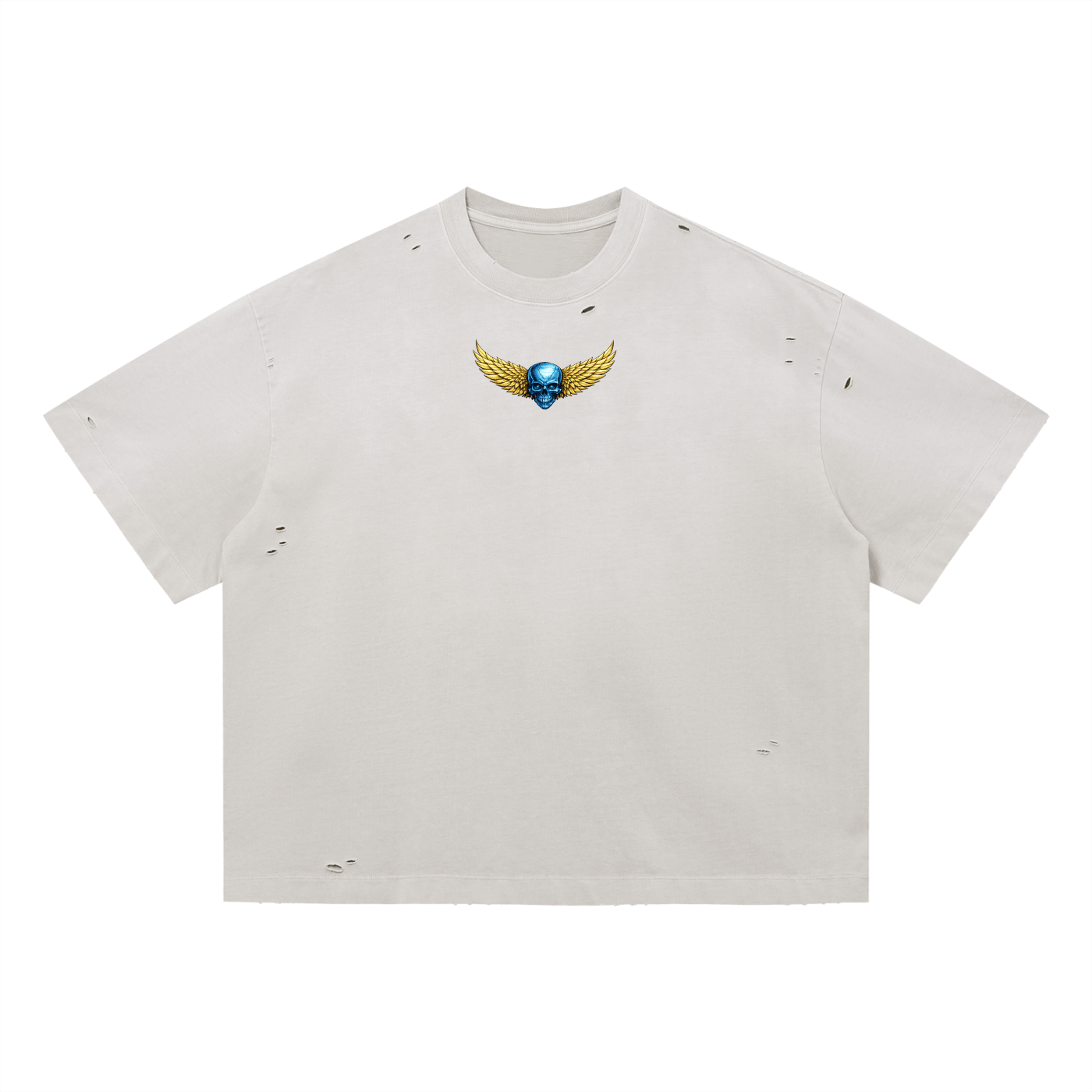 EYE OF THE WITNESS CUTOFF in gray color showing the front print design