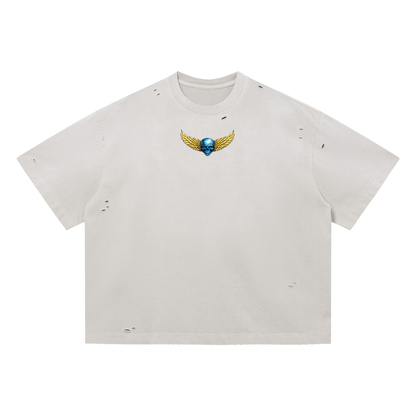 EYE OF THE WITNESS CUTOFF in gray color showing the front print design