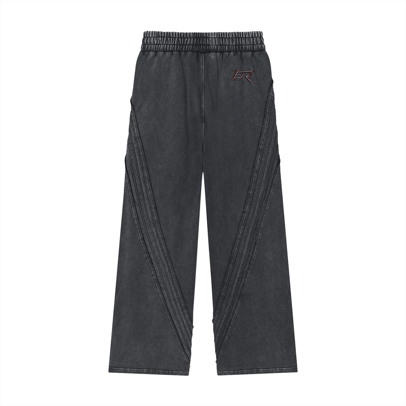 vintage cotton sweatpants front view crimson snow wash
