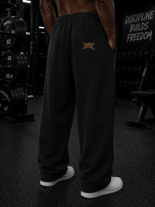 Elevate Single Stripe Sweatpants shown from the back, ideal for casual, sporty, or outdoor wear.