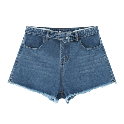 High Rise Denim Shorts