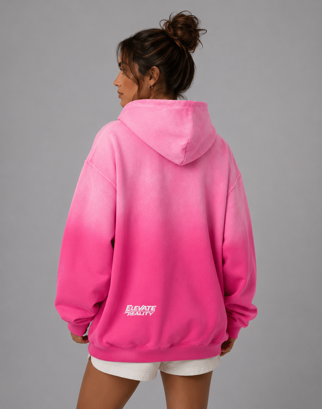 Pure cotton thick washed fabric texture on drop shoulder oversized hoodie