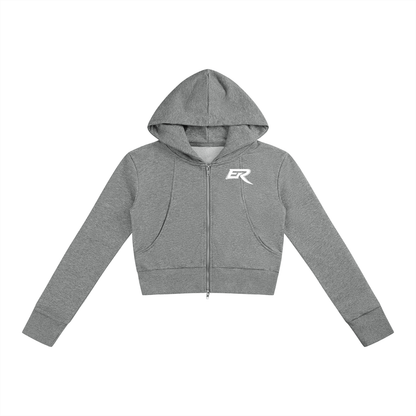 Cropped Zip Hoodie