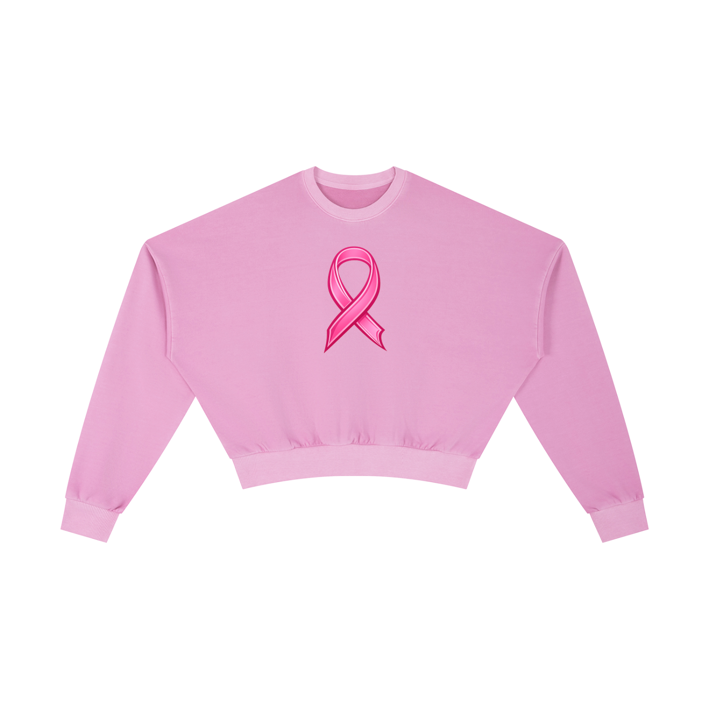 Pink Ribbon Cropped Sweatshirt