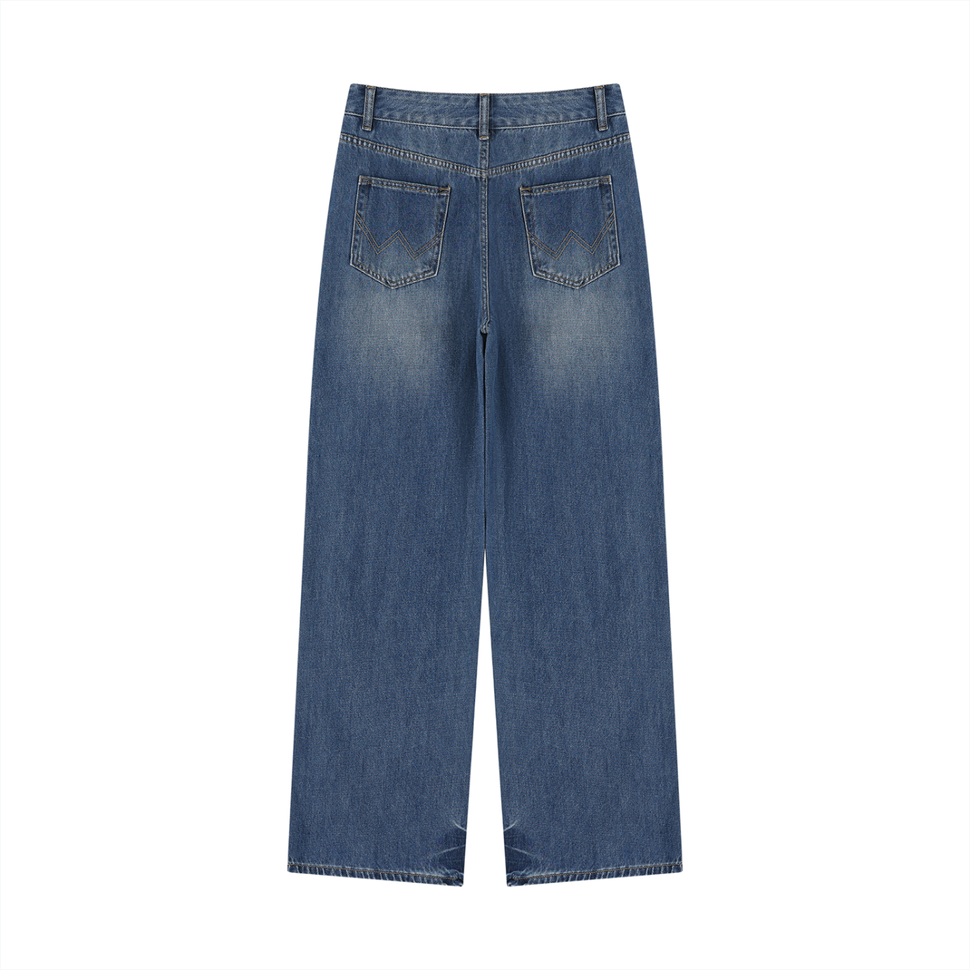 Vintage Wash Wide Leg Jeans