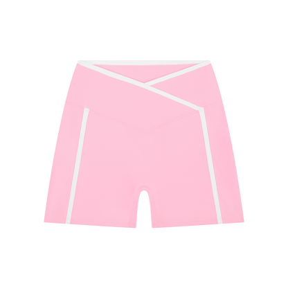 Pink Ribbon Color Block Shorts