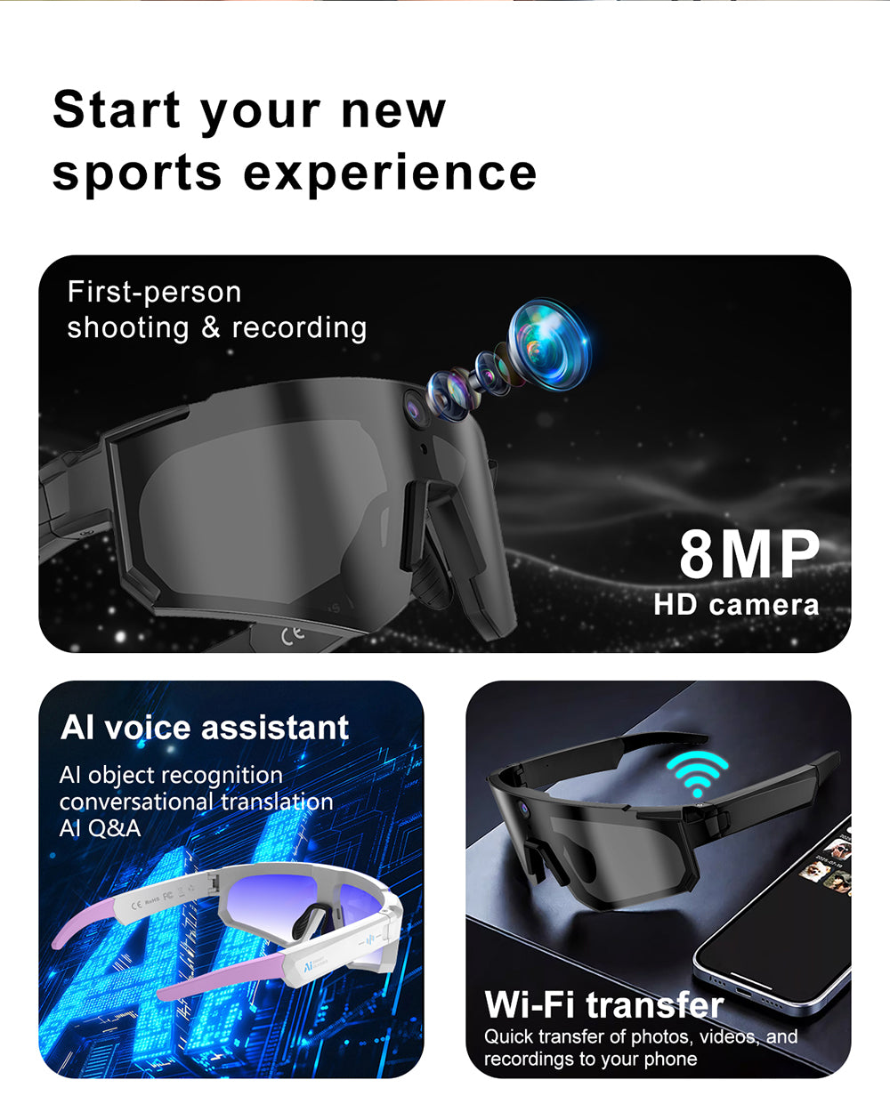 V06S Sporty Smart Glasses