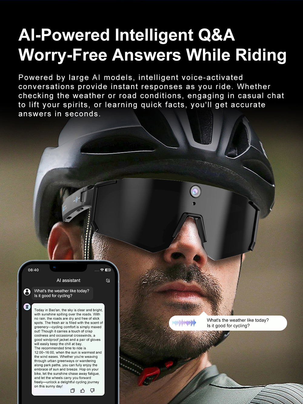 V06S Sporty Smart Glasses