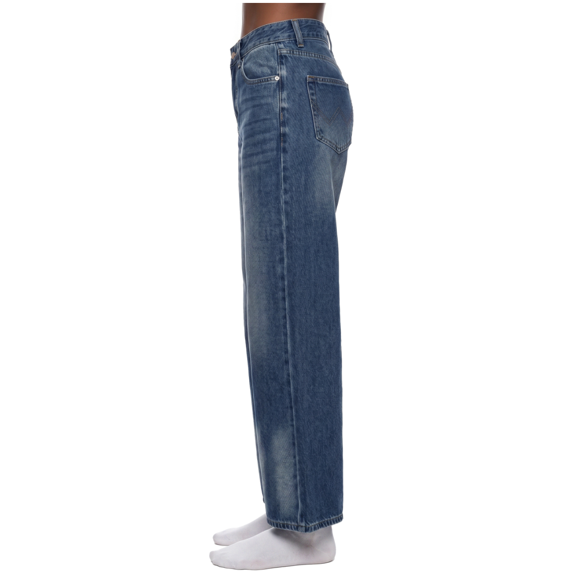 Vintage Wash Wide Leg Jeans