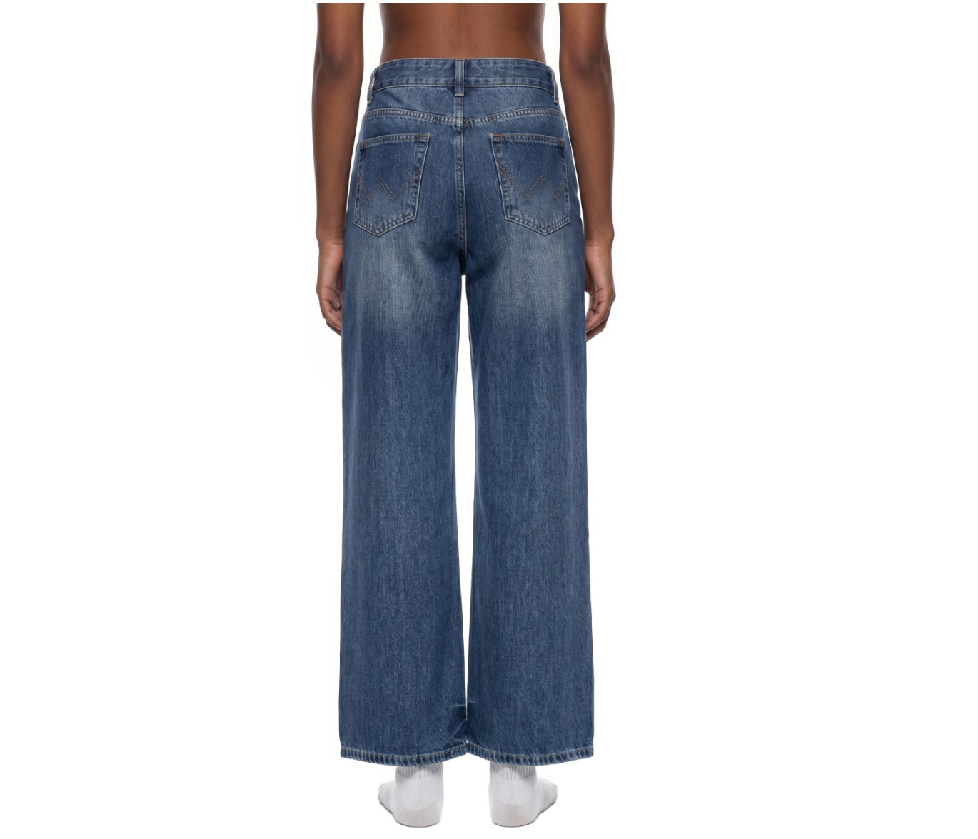 Vintage Wash Wide Leg Jeans