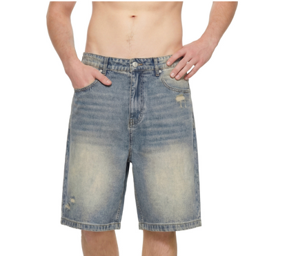 Distressed Denim Shorts