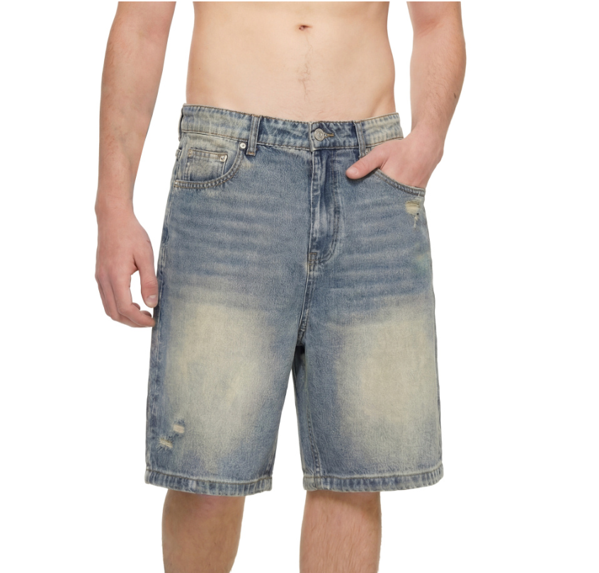 Distressed Denim Shorts