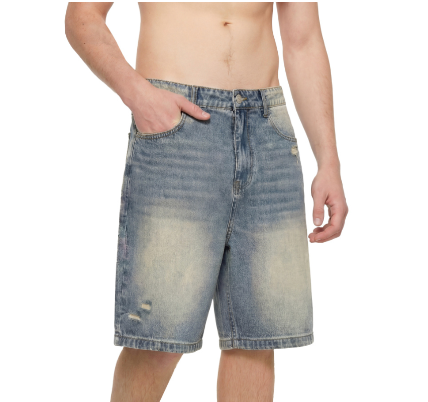Distressed Denim Shorts