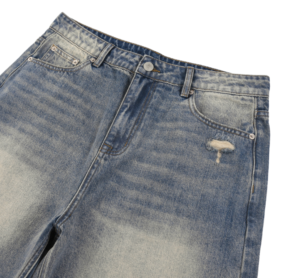 Distressed Denim Shorts