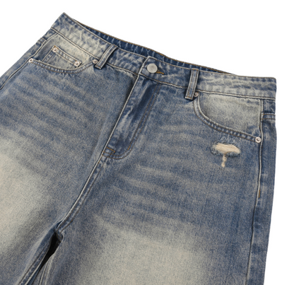 Distressed Denim Shorts