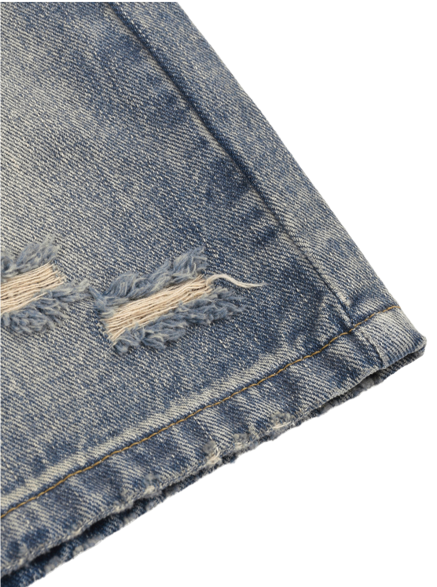 Distressed Denim Shorts