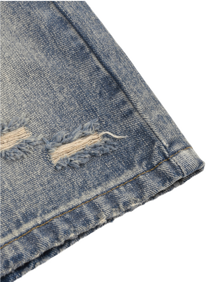 Distressed Denim Shorts