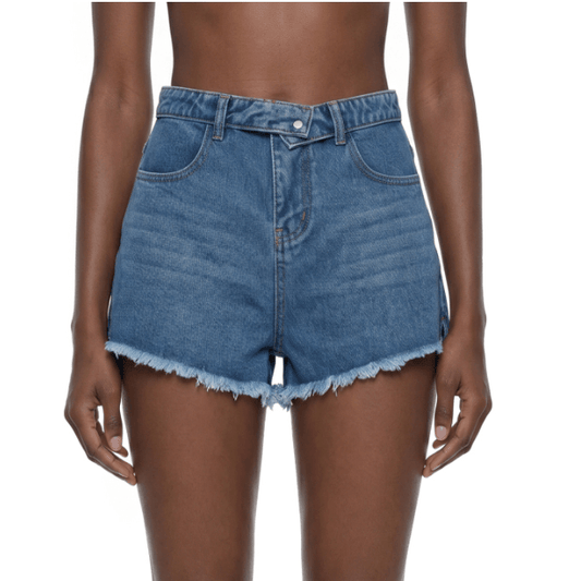 High Rise Denim Shorts Elevate Reality Apparel