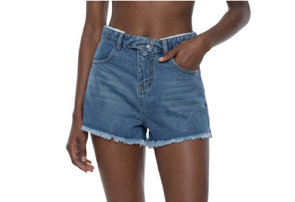 High Rise Denim Shorts