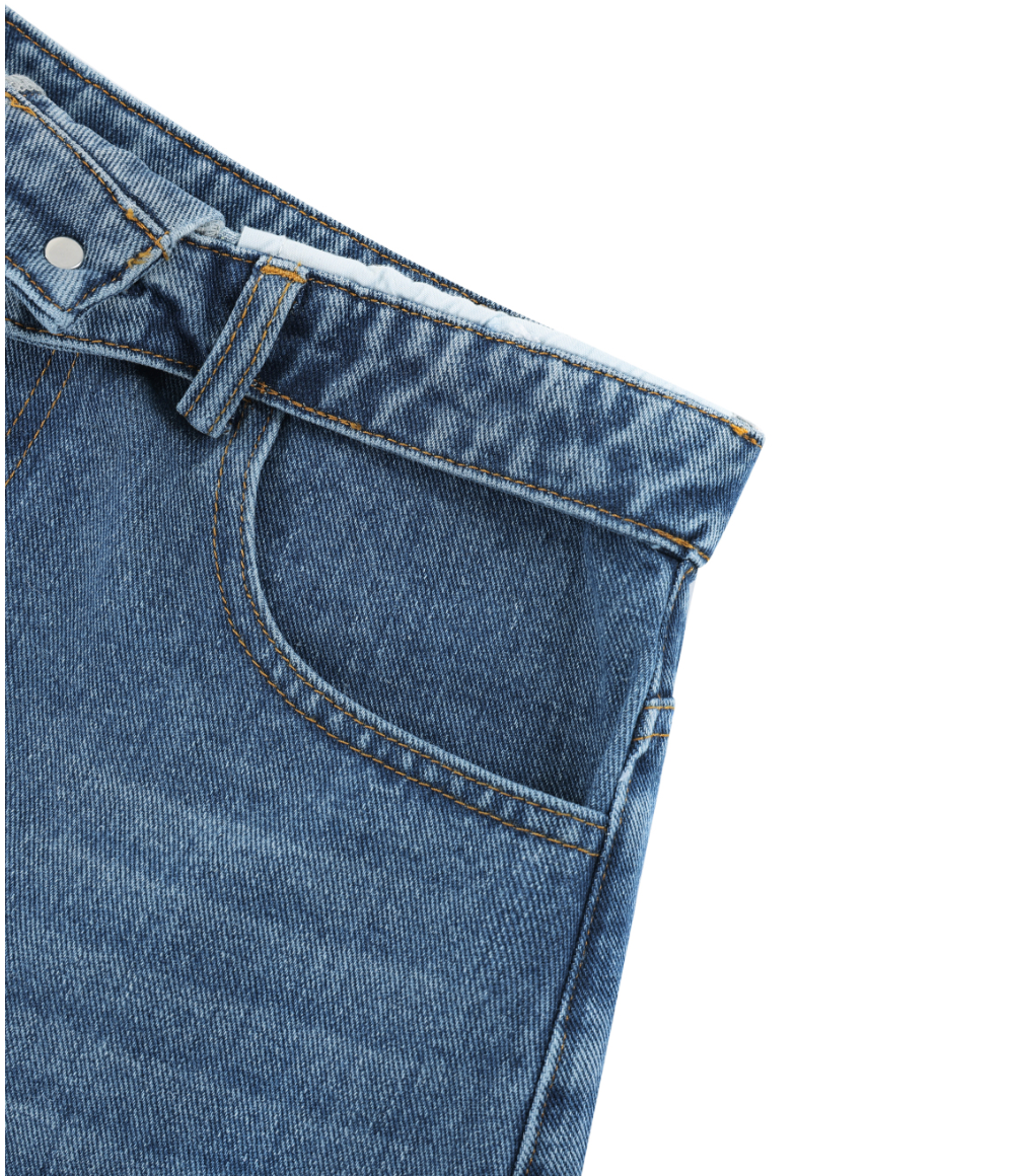 High Rise Denim Shorts