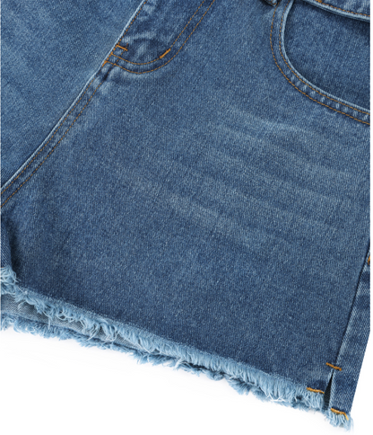 High Rise Denim Shorts