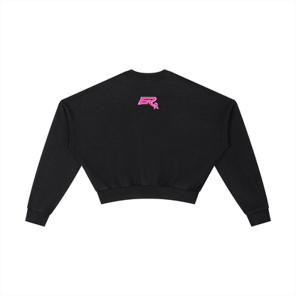 Pink Ribbon Cropped Sweatshirt