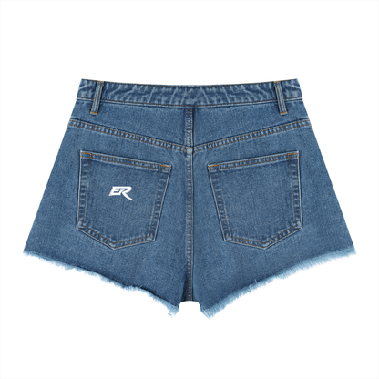 High Rise Denim Shorts
