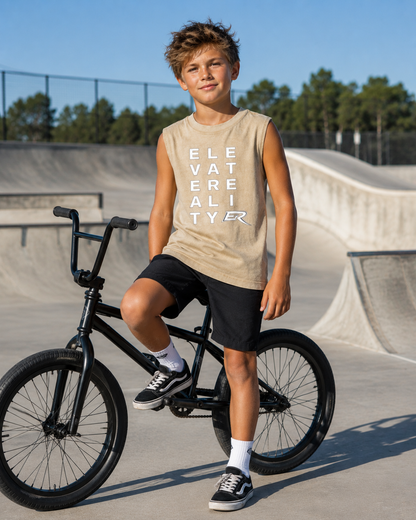 Snow Washed Kids' Sleeveless Tee Shirt - Elevate Reality Apparel