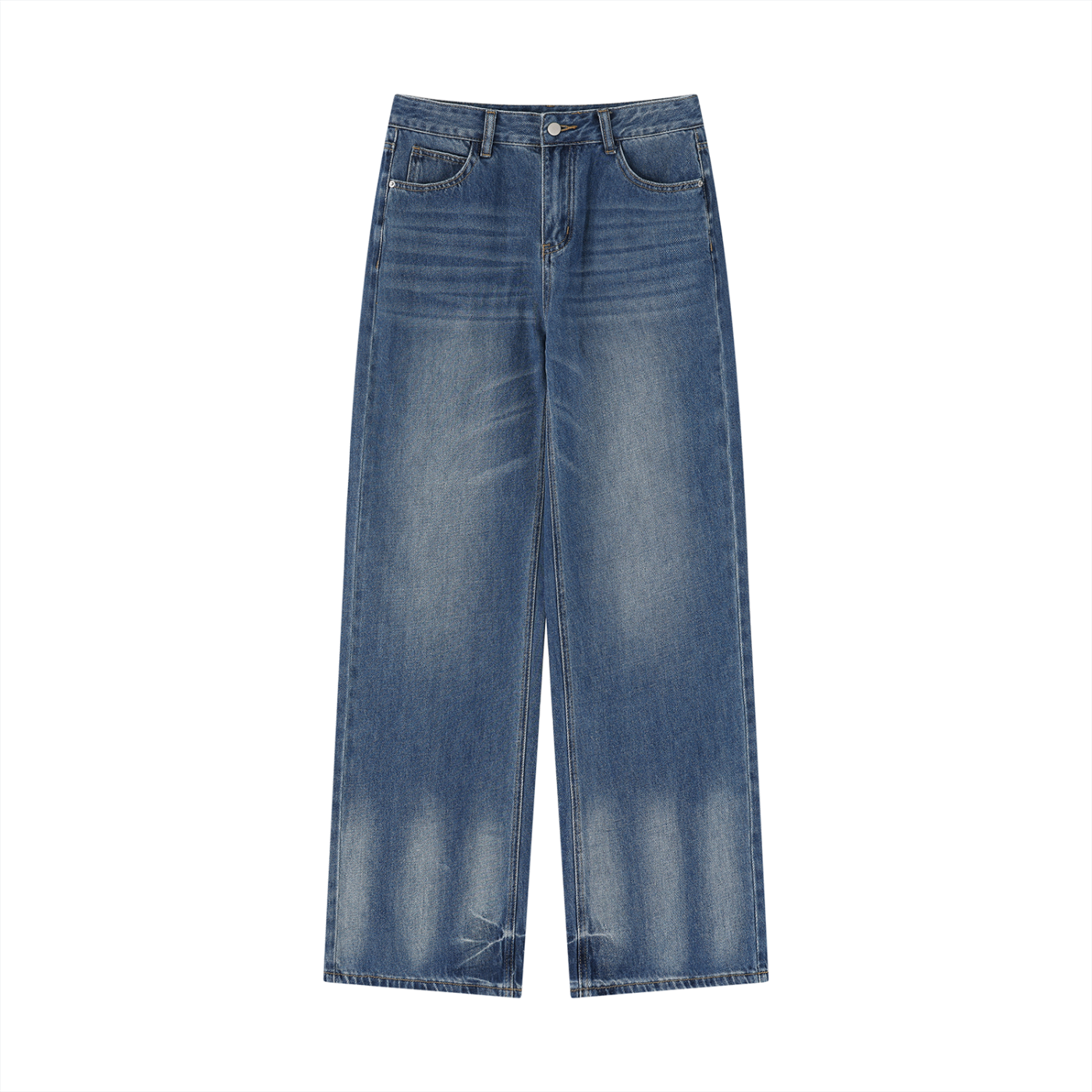 Vintage Wash Wide Leg Jeans