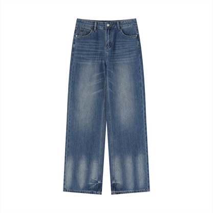 Vintage Wash Wide Leg Jeans