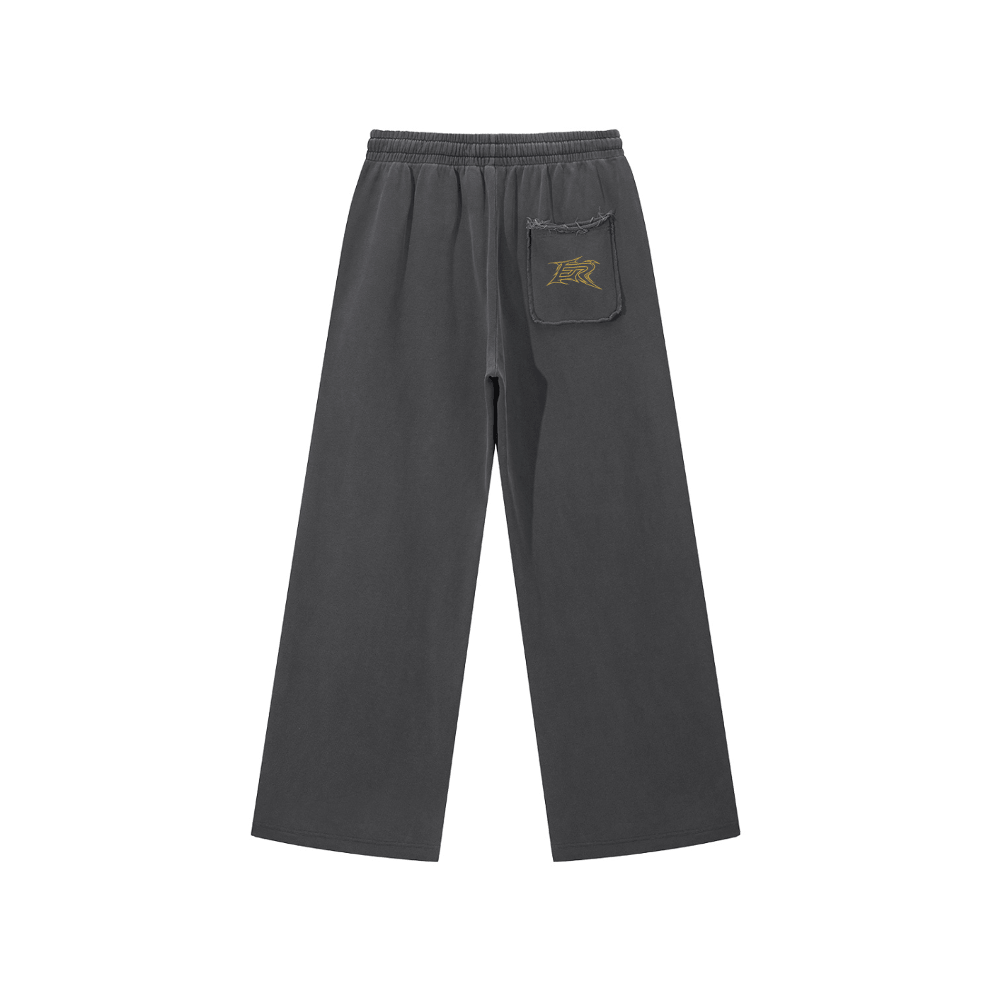 Back view of Elevate Sweats, unisex cotton pants, sporty street style with elastic waistband and pocket.