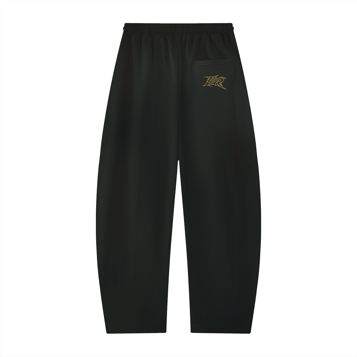 Elevate Single Stripe Sweatpants in black, showcasing a relaxed fit with a pocket and logo detail.