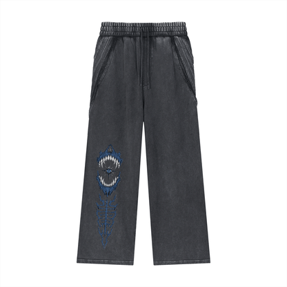 Black THE AZURE WITNESS SWEATS option showcasing the detailed casual streetwear panel